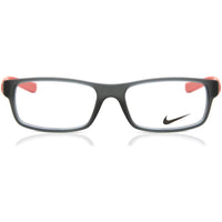 Nike Unisex Eyeglasses - Matt Anthracite and Red Rectangular Frame | NIKE 5090 66 ,