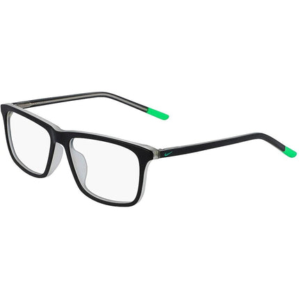 Nike Unisex Eyeglasses - Matt Black and Electric Green Frame, 51 mm | NIKE 5541 12 ,
