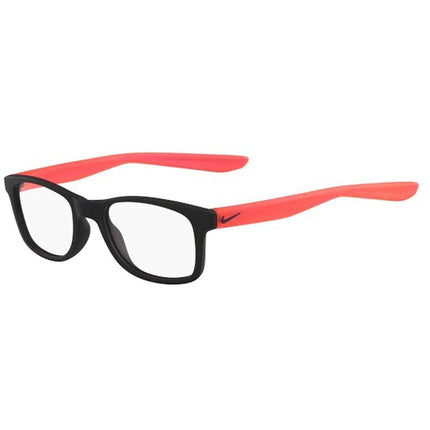 Nike Unisex Eyeglasses - Matt Black Solar Red Square Full-Rim Frame | NIKE 5004 2 ,