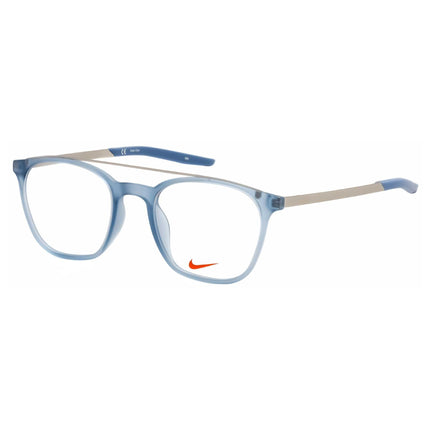 Nike Unisex Eyeglasses - Matte Ocean Fog Square Plastic Frame | Nike 7281 401 ,