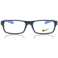 Nike Unisex Eyeglasses - Midnight Turq/Racer Blue Plastic Frame, 50 mm | NIKE 5090 406 ,