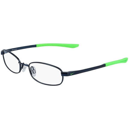 Nike Unisex Eyeglasses - Navy/Rage Green Full-Rim Metal Frame, 47 mm | NIKE 4641 406 ,