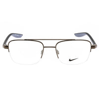 Nike Unisex Eyeglasses - Pewter Semi-Rimless Metal Pilot Frame | NIKE 8151 050 ,