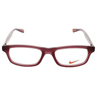 Nike Unisex Eyeglasses - Port Wine Rectangular Full-Rim Frame, 49 mm | NIKE 5014 651 ,