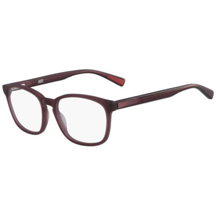 Nike Unisex Eyeglasses - Port Wine Square Full-Rim Plastic Frame | NIKE 5016 652 ,