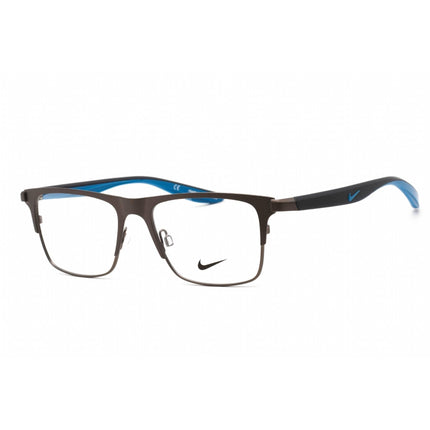 Nike Unisex Eyeglasses - Rectangular Brushed Gunmetal Metal Frame | NIKE 8150 070 ,