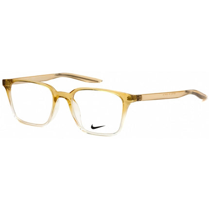 Nike Unisex Eyeglasses - Rectangular Club Gold Fade Plastic Frame | Nike 7126 703 ,