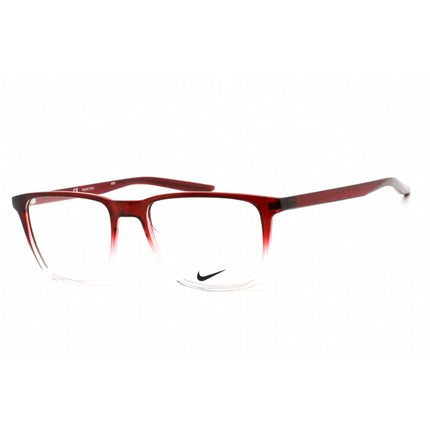Nike Unisex Eyeglasses - Rectangular Dark Beetroot Fade Plastic Frame | NIKE 7130 609 ,
