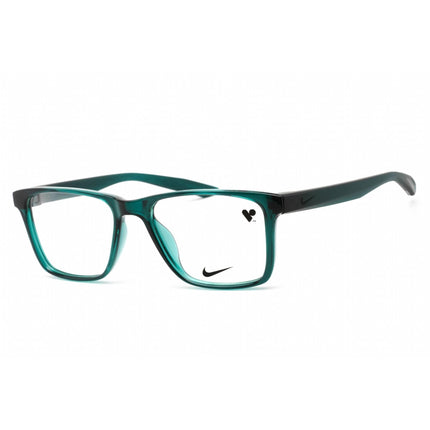 Nike Unisex Eyeglasses - Rectangular Dark Teal Green Plastic Frame | NIKE 7300 301 ,