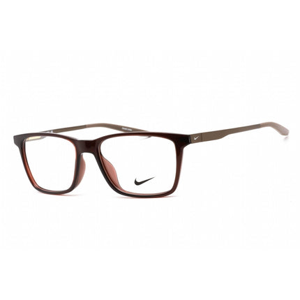 Nike Unisex Eyeglasses - Rectangular Shape Brown Basalt Plastic Frame | NIKE 7286 201 ,