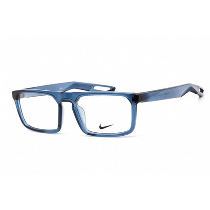 Nike Unisex Eyeglasses - Rectangular Shape Mystic Navy Plastic Frame | NIKE 7306 413 ,