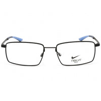 Nike Unisex Eyeglasses - Satin Black/Midnight Navy Rectangular Frame | NIKE 4305 008 ,