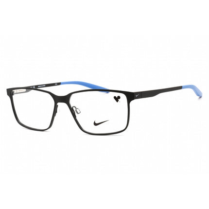 Nike Unisex Eyeglasses - Satin Black/Pacific Blue Rectangular Frame | NIKE 8048 008 ,