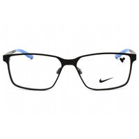 Nike Unisex Eyeglasses - Satin Black/Pacific Blue Rectangular Frame | NIKE 8048 008 ,