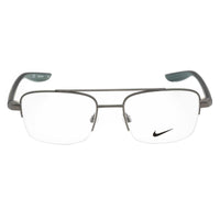 Nike Unisex Eyeglasses - Satin Gunmetal Metal Semi-Rimless Frame | NIKE 8151 070 ,