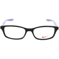 Nike Unisex Eyeglasses - Shiny Black Purple Rectangular Full-Rim Frame | NIKE 5005 3 ,