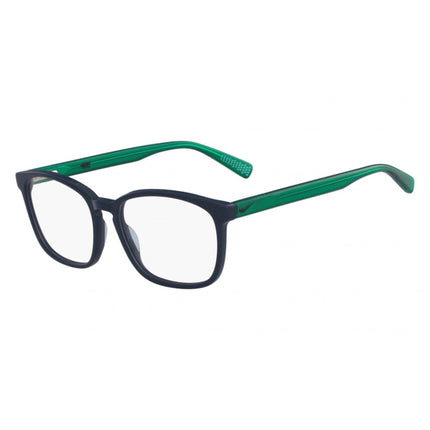 Nike Unisex Eyeglasses - Space Blue Square Full-Rim Plastic Frame | NIKE 5016 445 ,