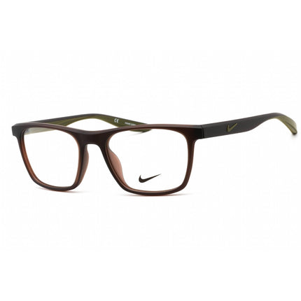 Nike Unisex Eyeglasses - Square Shape Matte Brown Basalt Plastic Frame | NIKE 7039 201 ,