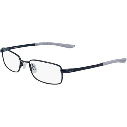 Nike Unisex Eyeglasses - Stn Navy and Wolf Grey Rectangular Frame | NIKE 4640 425 ,