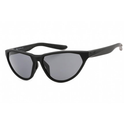 Nike Unisex Sunglasses - Full Rim Matte Black Plastic Rectangular Frame | DJ0800 010 ,