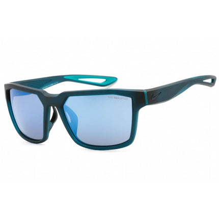 Nike Unisex Sunglasses - Grey Blue Mirrored Lens Rectangular | FLEET M EV0993 442 ,