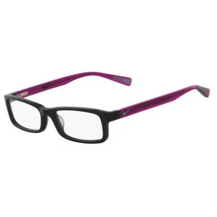 Nike Women's Eyeglasses - Black Hyper Violet Plastic Rectangular Frame | NIKE 5013 2 ,