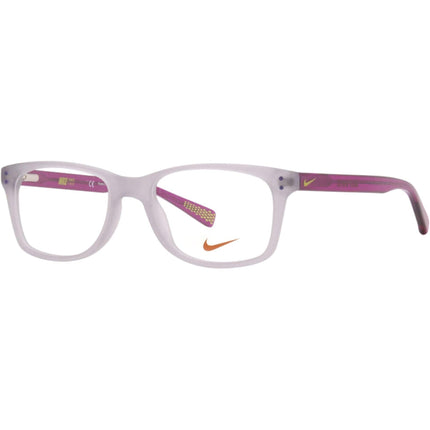 Nike Women's Eyeglasses - Hyper Violet Wolf Grey Square Full-Rim Frame | NIKE 5538 51 ,