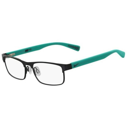 Nike Youth Eyeglasses - Aurora Green Rectangular Frame Demo Lens | NIKE 5574 401 ,