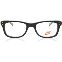 Nike Youth Eyeglasses - Black/Volt Plastic Square Frame Demo Lens | NIKE 5538 010 ,