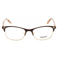 Nine West Women's Eyeglasses - Brown Rectangular Metal Full-Rim Frame | NW1082 210 ,
