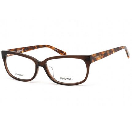 Nine West Women's Eyeglasses - Clear Demo Lens Brown Rectangular Frame | NW5198X 210 ,