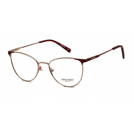 Nine West Women's Eyeglasses - Clear Lens Burgundy Metal Cat Eye Frame | NW1095 602 ,