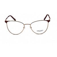 Nine West Women's Eyeglasses - Clear Lens Burgundy Metal Cat Eye Frame | NW1095 602 ,