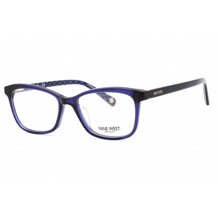 Nine West Women's Eyeglasses - Crystal Navy Plastic Rectangular Frame | NW5184 415 ,