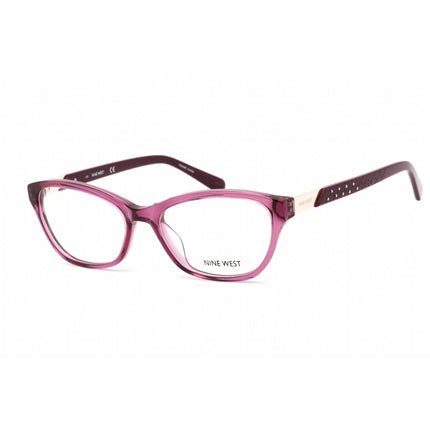 Nine West Women's Eyeglasses - Crystal Plum Acetate Cat Eye Shape Frame | NW5203 505 ,