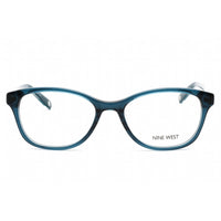 Nine West Women's Eyeglasses - Crystal Teal Plastic Rectangular Frame | NW5182 315 ,