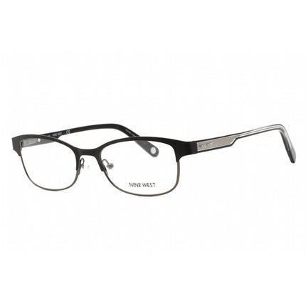 Nine West Women's Eyeglasses - Full Rim Black Metal Rectangular Frame | NW1094 001 ,