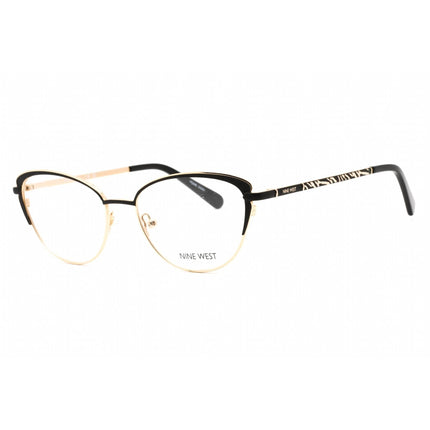 Nine West Women's Eyeglasses - Full Rim Black/Gold Metal Cat Eye Frame | NW1104 001 ,