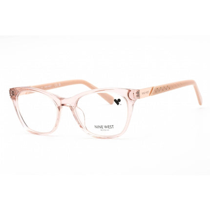 Nine West Women's Eyeglasses - Full Rim Crystal Blush Plastic Cat Eye | NW5204 277 ,