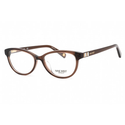 Nine West Women's Eyeglasses - Full Rim Crystal Brown Plastic Oval Frame | NW5183 210 ,