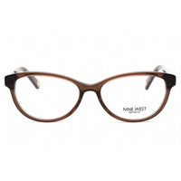 Nine West Women's Eyeglasses - Full Rim Crystal Brown Plastic Oval Frame | NW5183 210 ,