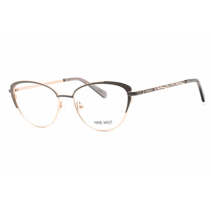 Nine West Women's Eyeglasses - Full Rim Grey/Rose Gold Metal Cat Eye | NW1104 014 ,