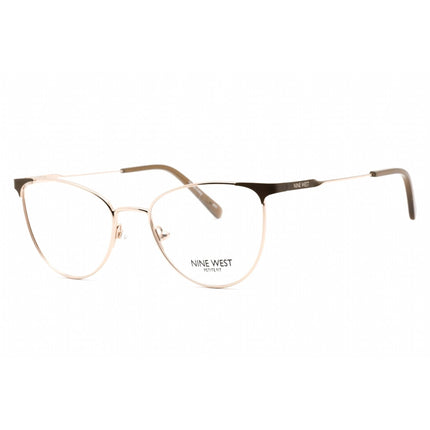 Nine West Women's Eyeglasses - Full Rim Taupe Metal Rectangular Frame | NW1095 272 ,