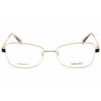 Nine West Women's Eyeglasses - Gold Rectangular Full Rim Metal Frame | NW1102X 717 ,