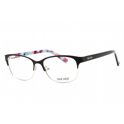 Nine West Women's Eyeglasses - Half Rim Black Metal Rectangular Frame | NW1088 001 ,
