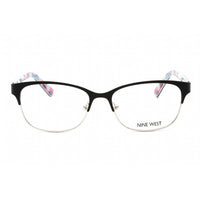 Nine West Women's Eyeglasses - Half Rim Black Metal Rectangular Frame | NW1088 001 ,