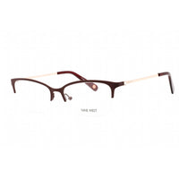 Nine West Women's Eyeglasses - Half Rim Black Metal Rectangular Frame | NW1090 001 ,