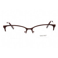 Nine West Women's Eyeglasses - Half Rim Burgundy Metal Rectangular Frame | NW1090 650 ,