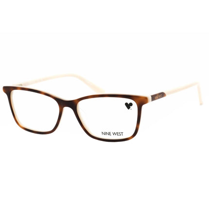 Nine West Women's Eyeglasses - Tortoise/Cream Rectangular Acetate Frame | NW5166 240 ,
