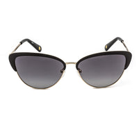 Nine West Women's Sunglasses - Full Rim Black/Gold Cat Eye Metal Frame | NW128S 001 ,